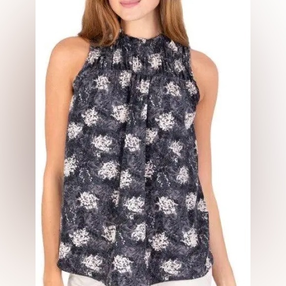 JOIE LIMITED EDITION LADIES SLEEVELESS TOP, BALTIC PRINT, SMALL *NEW msrp $198 - Picture 3 of 4